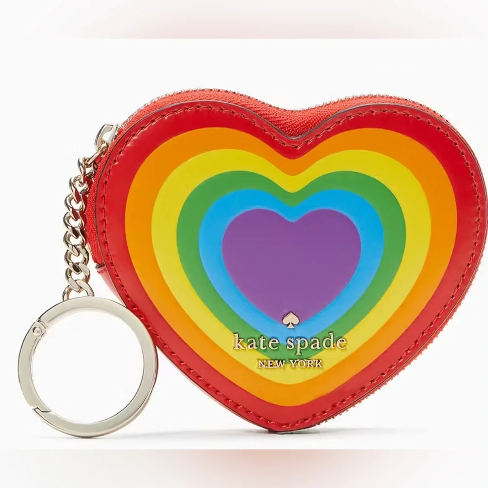 Kate Spade Rainbow Heart Coin Purse